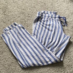 Ann Taylor Factory Striped Lounge Pants - Blue and White